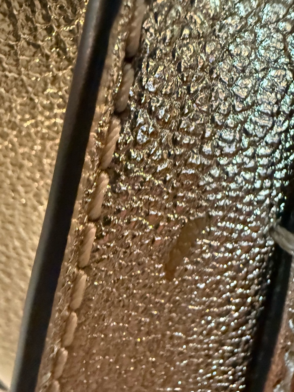 Avril Extra-Small Metallic Leather Satchel - Picture 7 of 10